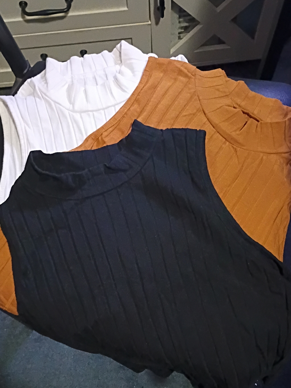 Cropped Turtleneck Tank Tops